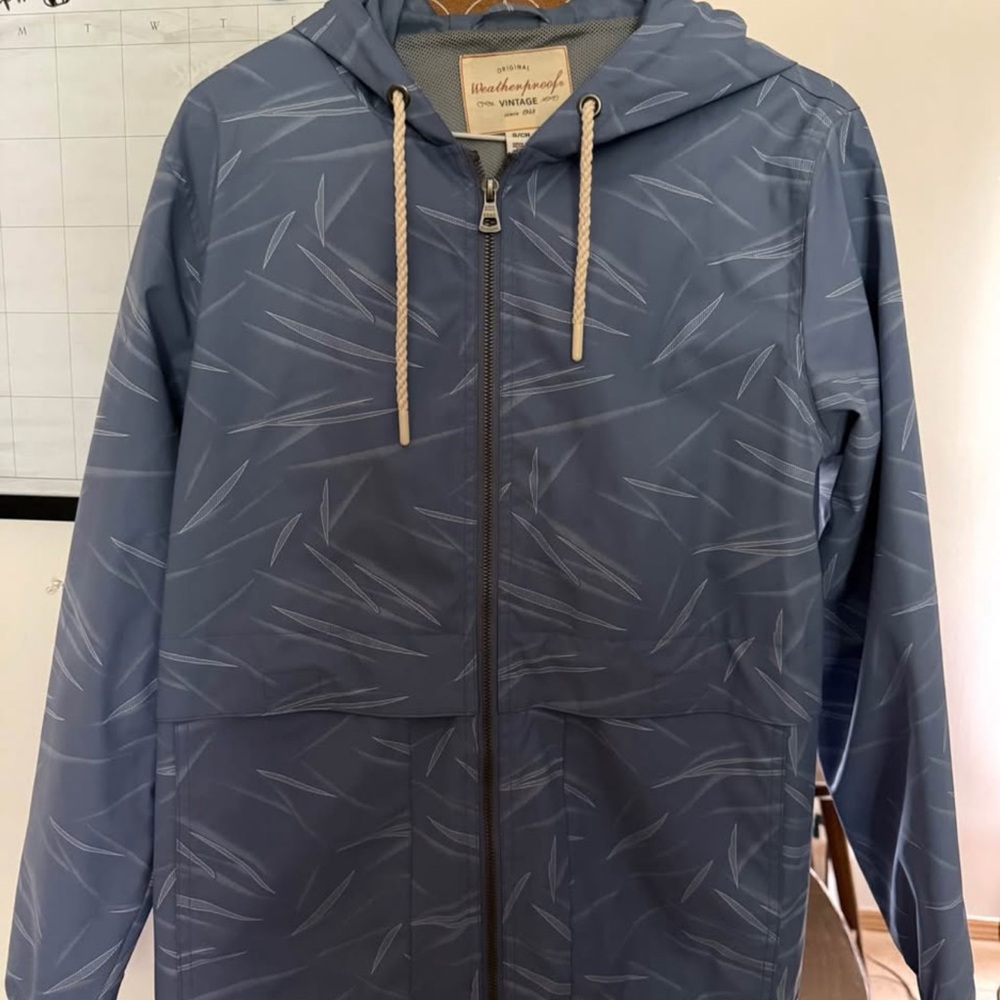 Weatherproof Gray Patterned Raincoat